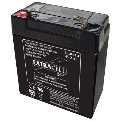 BATTERIA 4V 3AH ERMETICA RICARICABILE AL PIOMBO  