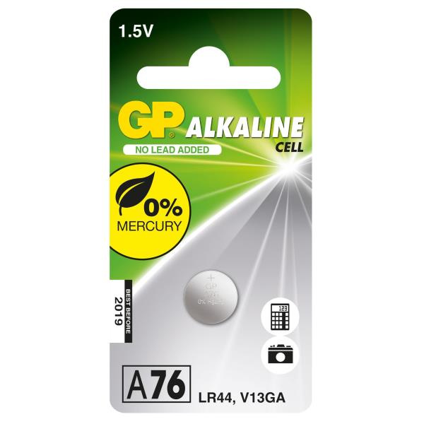 BATTERIA A BOTTONE ALKALINA LR44 BLISTER 1 PEZZO GP