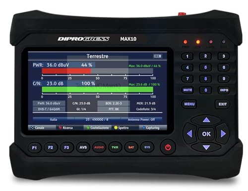 DIPROGRESS DPMAX10 Misuratore Combo S2/T2/Fibra dCSS-Hevc10Bit 