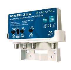 FTE MAXITAL MX20-3UU  AMPLIFICATORE ANTENNA TV 24 DB 3 IN 1 OUT 5G