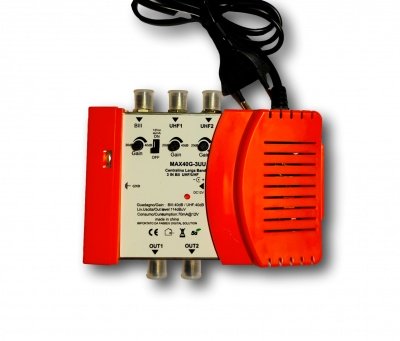 Fabbeg Centralina Amplificata 40dB 3 in 2 Out 114 dBuV 5G   