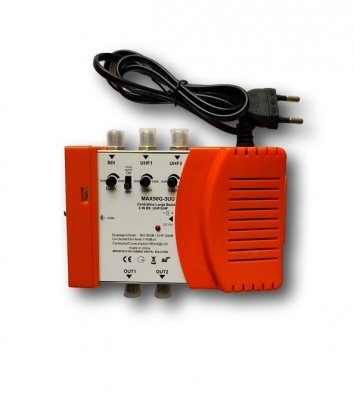 Fabbeg Centralina Amplificata 50dB 3 in 2 Out 114 dBuV 5G   