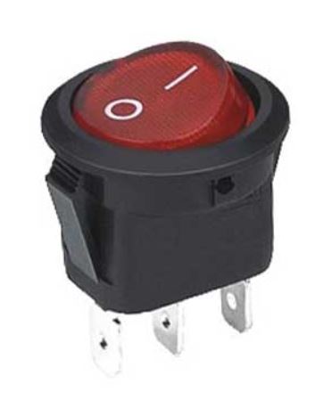 INTERRUTTORE BILANCERE ROTONDO 10A 250V ROSSO