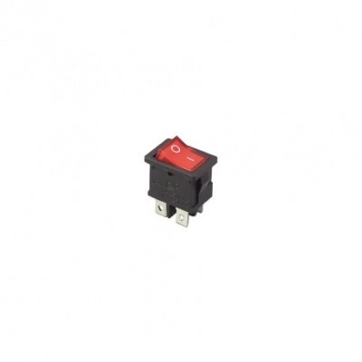 INTERRUTTORE BILANCIERE 6A-250V BIPOLARE ROSSO