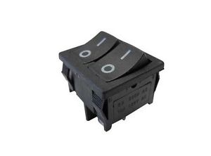 INTERRUTTORE BILANCIERE DOPPIO 10A 250V NERO M. 0-1