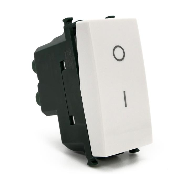 INTERRUTTORE BIPOLARE BIANCO COMPATIBILE VIMAR PLANA