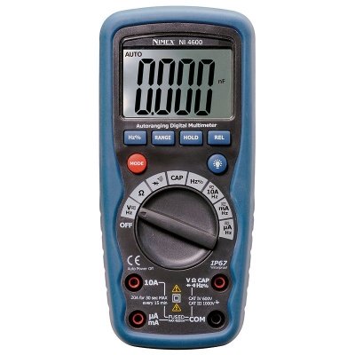 MULTIMETRO DIGITALE AUTORANGE CON DISPLAY 3 ¾ CAT IV 600V IP67 BY NIMEX