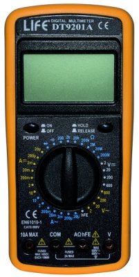 MULTIMETRO TESTER DIGITALE 10A CON BUZZER, DISPLAY LCD H.31mm, CIFRE 3 e 1/2, BLISTER