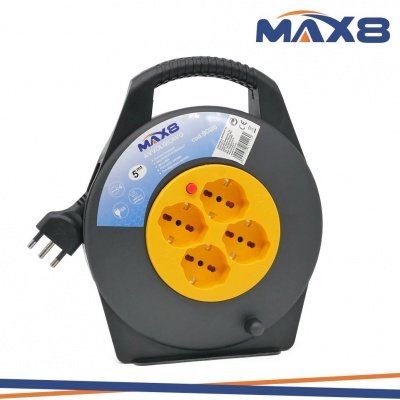 PROLUNGA ELETTRICA AVVOLGICAVO MT 10 X 1,5 4 PRESE BIPASSO   Schuko 31207 - Foto 6