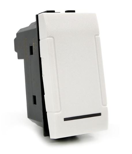PULSANTE UNIPOLARE BIANCO COMPATIBILE BTICINO LIVING INTERNATIONAL