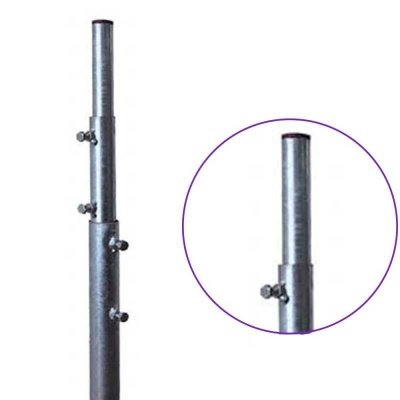 Palo Telescopico Rinforzato Zincato 2 mt Allungabile Fino a 4 mt 