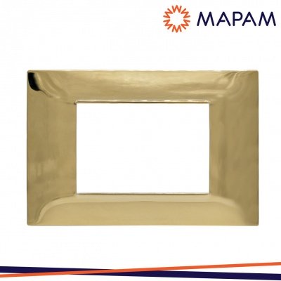 Placca 3 Posti Oro Cromato VMR Plana Compatibile