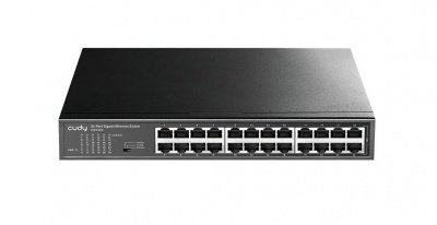 SWITCH 24 PORTE 10/100/1000 MBPS RACK METAL CUDY