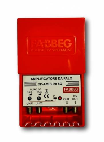 AMPLIFICATORE ANTENNA TV ALIMENTATO DI LINEA DA INTERNO 2 OUT 30dB 414113 722460119701