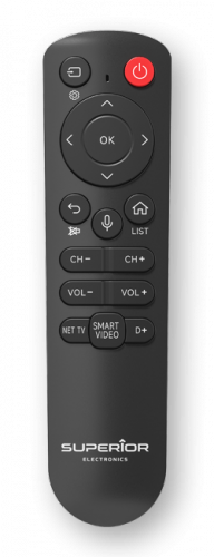 Telecomando Sostitutivo Per TV CHIQ Con Tasti NETFLIX E YOUTUBE – Leggero, Ergonomico, Facile Da Usare Per Anziani E Bambini (Bianco)
